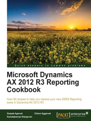 cover image of Microsoft Dynamics AX 2012 R3 Reporting Cookbook